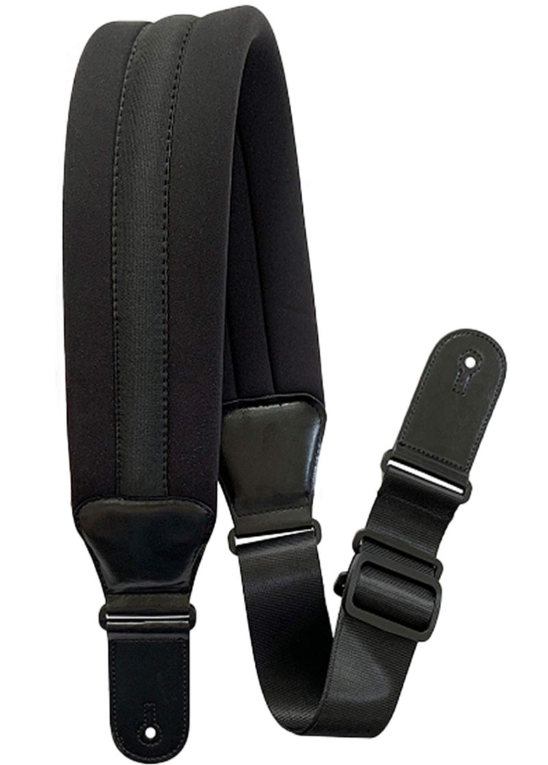 Wepop Guitar Strap Elastic Soft Comfortable Neoprene Leather 3.4in Bass Acoustic Electric Guitar (391) - Image 1